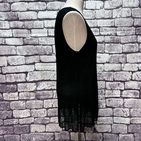 Misook Black Ribbed Tank Size XL - Picture 8 of 10